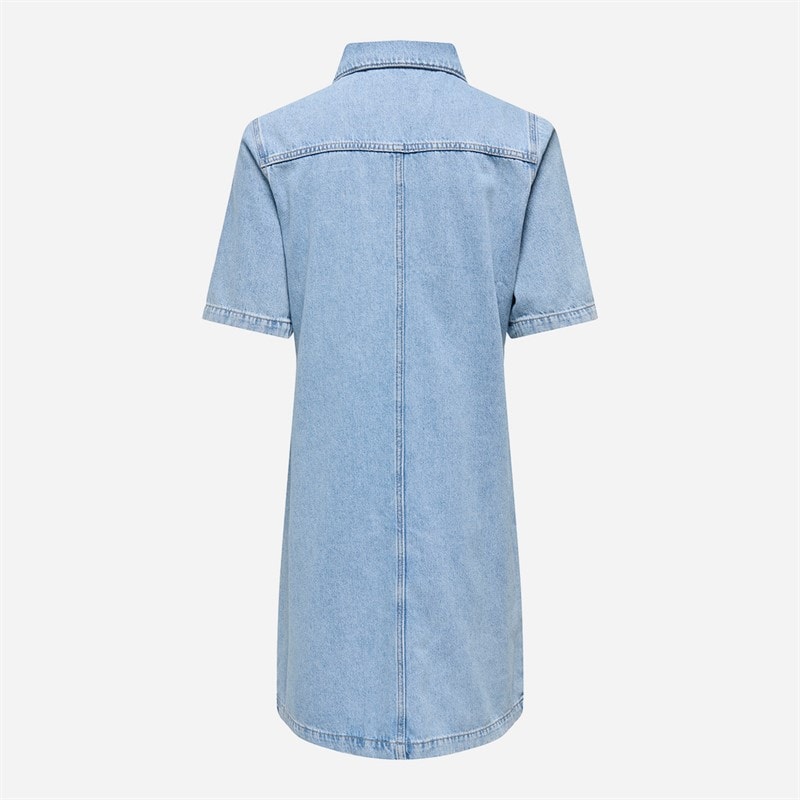 Only Womens Denim Dress Light Blue Denim - Image 2