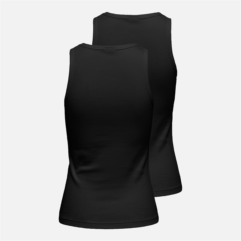 Only Womens Two Pack Vests Black - Image 4