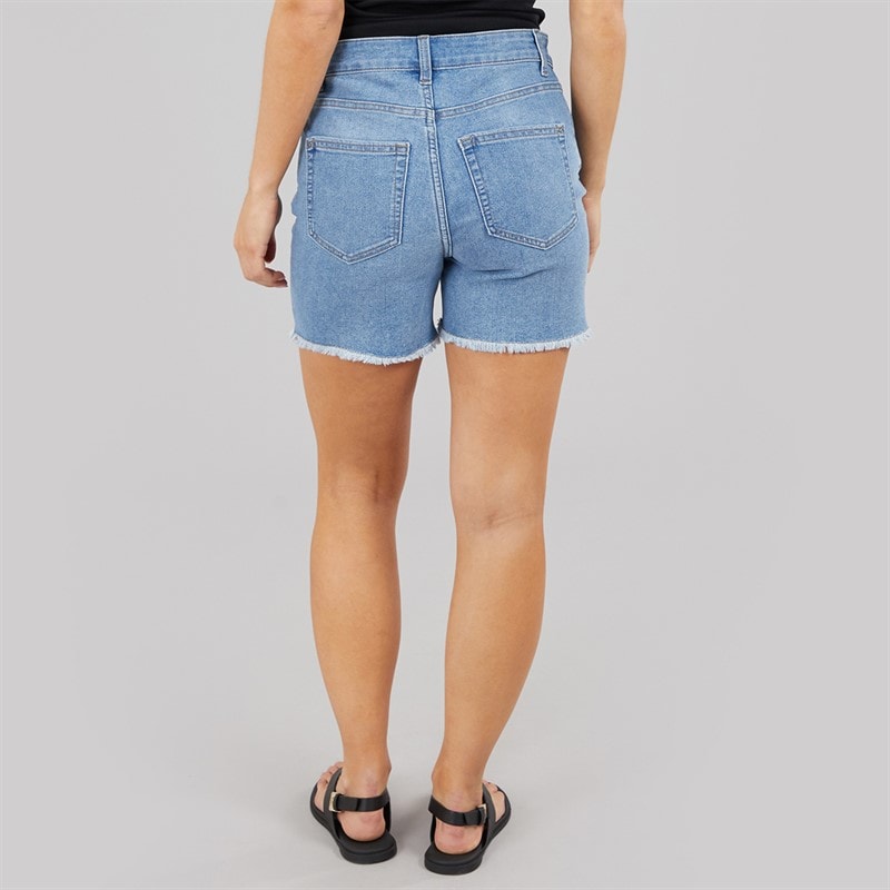Only Womens Denim Shorts Medium Blue Denim - Image 2