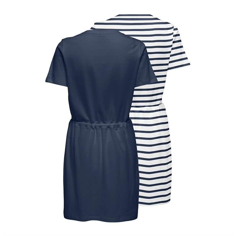 Only Womens Two Pack Jersey Dresses Navy Blazer - Image 2