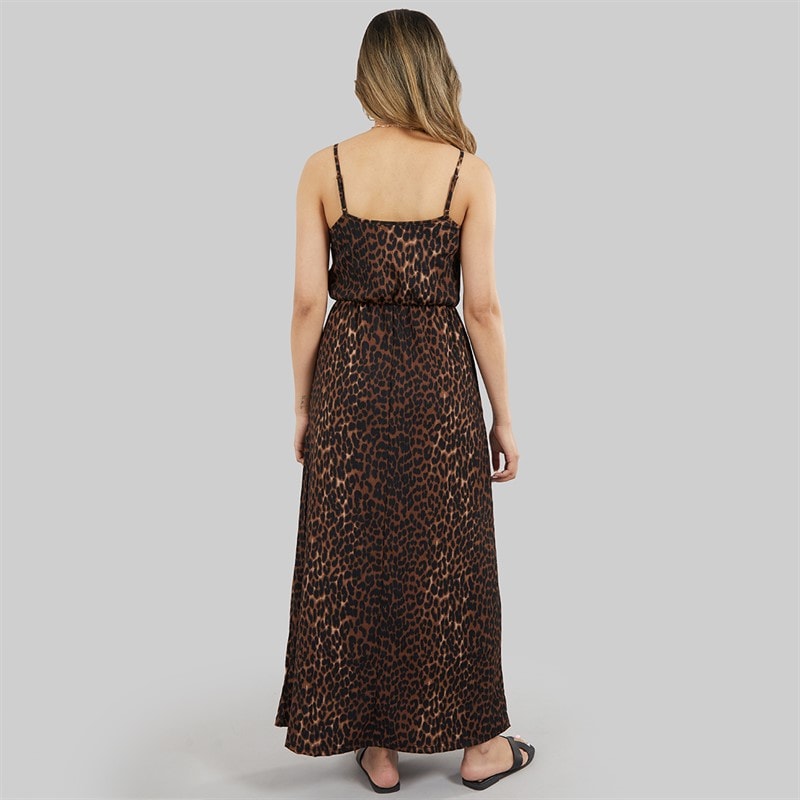 Only Womens Leopard Print Dress Black - Image 2