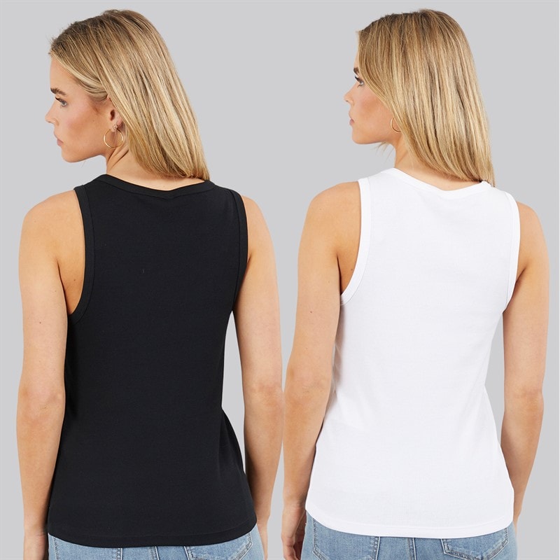 Only Womens Two Pack Vests Bright White - Image 2