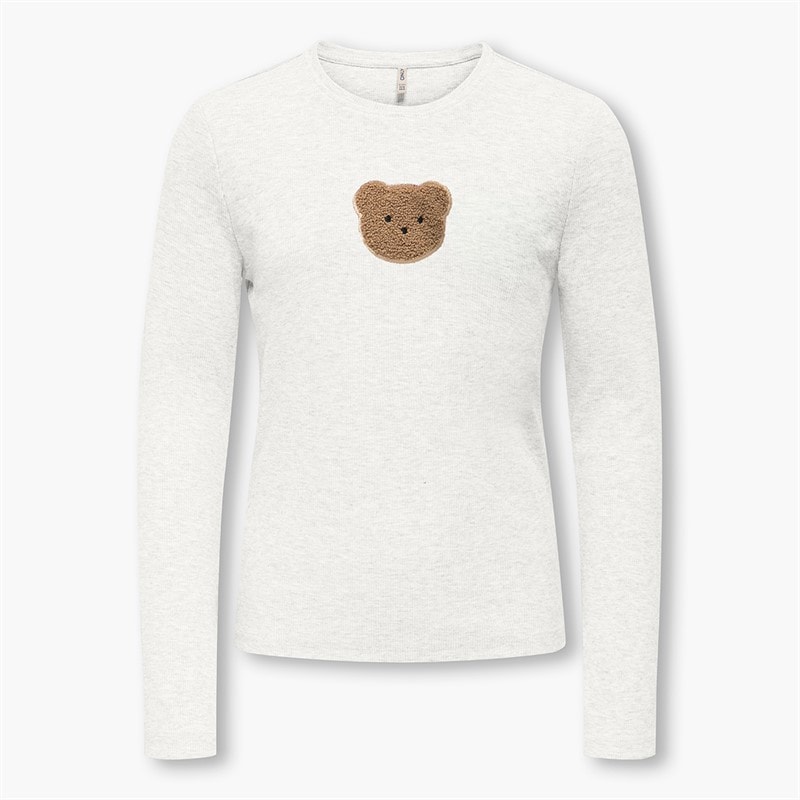Only Girls Emmena Long Sleeve Top Cloud Dancer