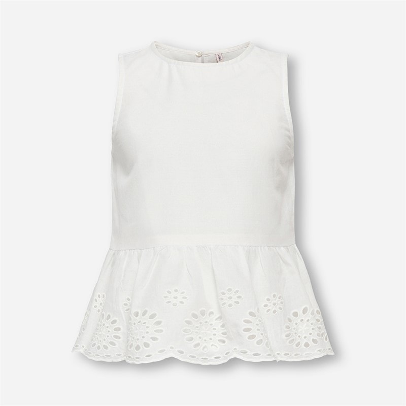 Only Girls Mini Bondi Life Top Cloud Dancer