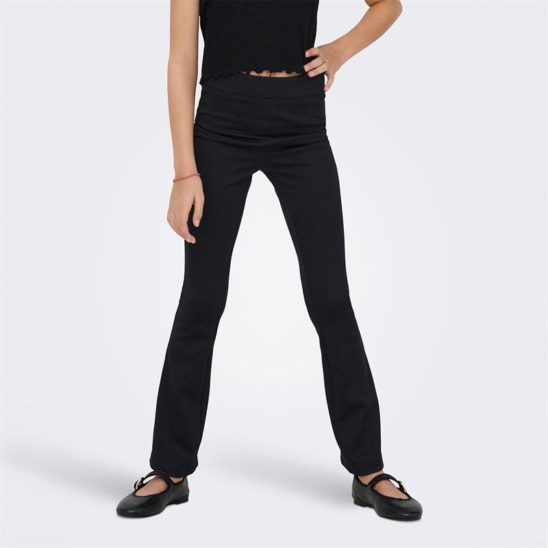 Only Girls Paige Flared Trousers Black