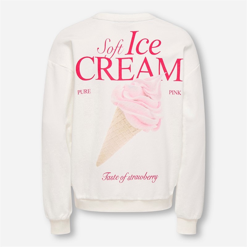 Only Girls Philea Life Sweatshirt Cloud Dancer