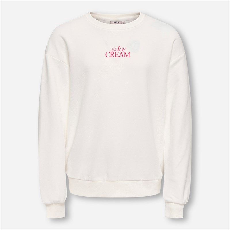 Only Girls Philea Life Sweatshirt Cloud Dancer - Image 2