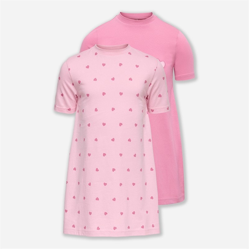 Only Girls Mini Rila Two Pack Nightwear Dress Romance Rose