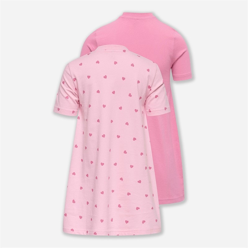 Only Girls Mini Rila Two Pack Nightwear Dress Romance Rose - Image 2