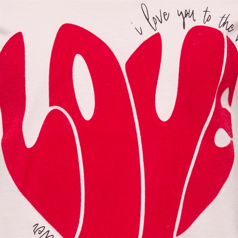 Only Girls Mini Lova Life T-Shirt Barely Pink - Image 3