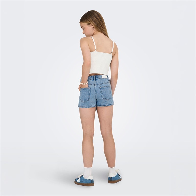 Only Girls Jenny Denim Skort Light Blue Denim - Image 3
