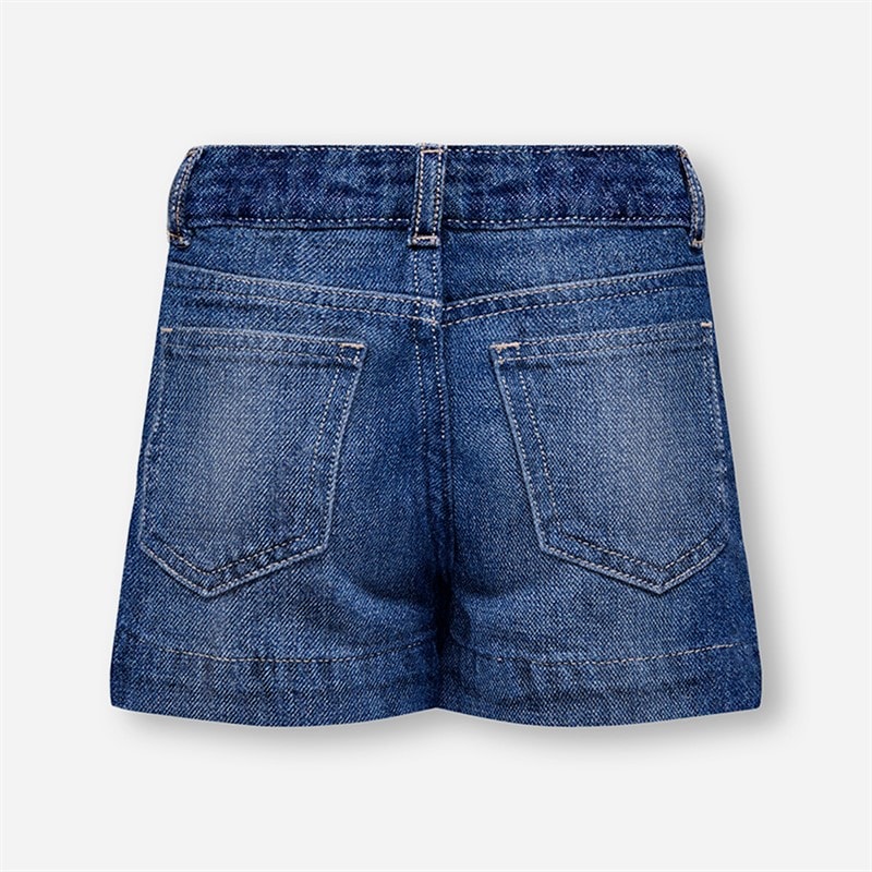 Only Girls Comet Heart Denim Shorts Medium Blue Denim - Image 2