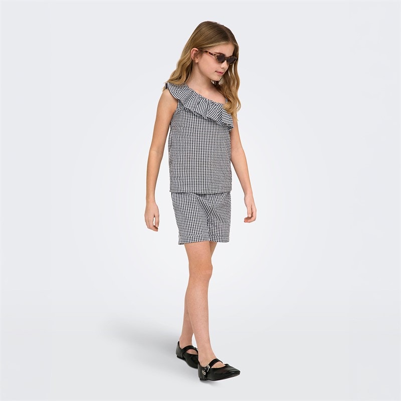 Only Girls Smilla One Shoulder Top Black - Image 2