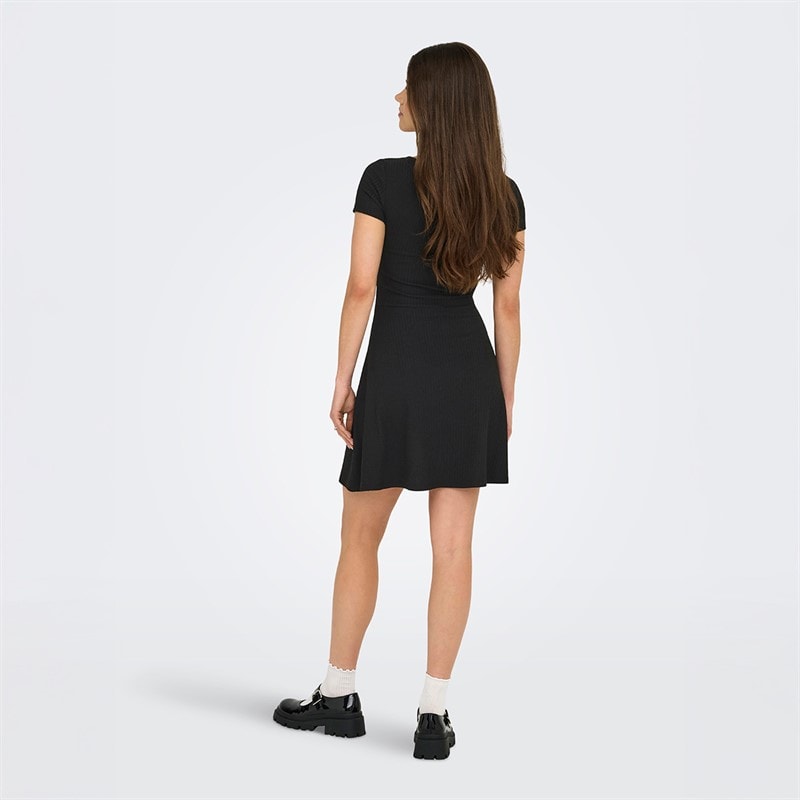 Only Womens Casi Cutline Dress Black - Image 2
