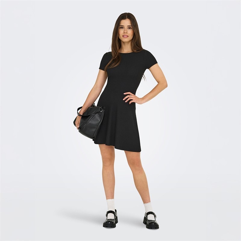 Only Womens Casi Cutline Dress Black - Image 4