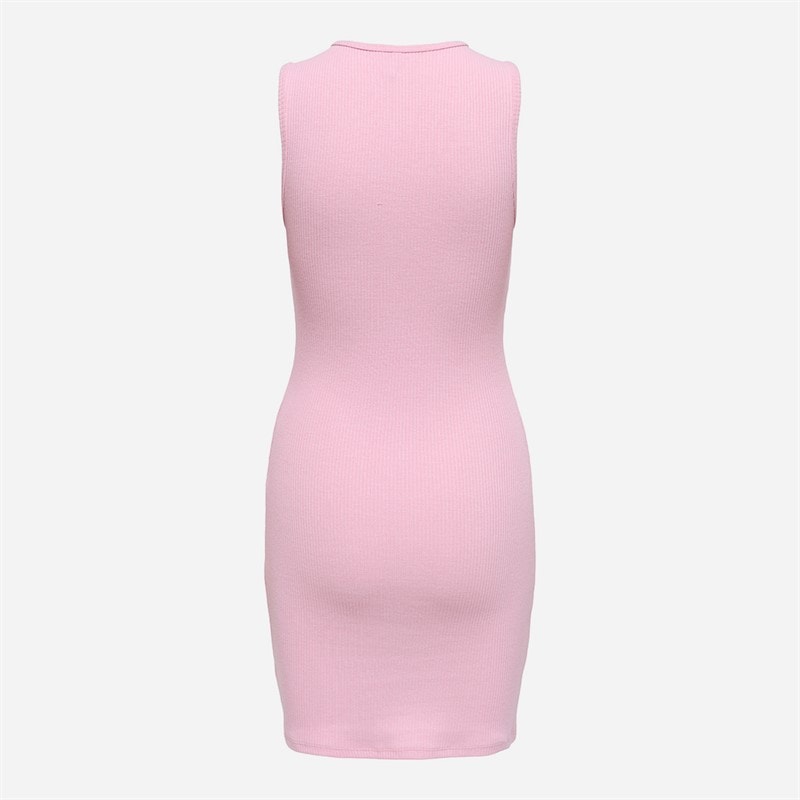 Only Womens Wilma Ribbed Dress Bleached Mauve - Image 2