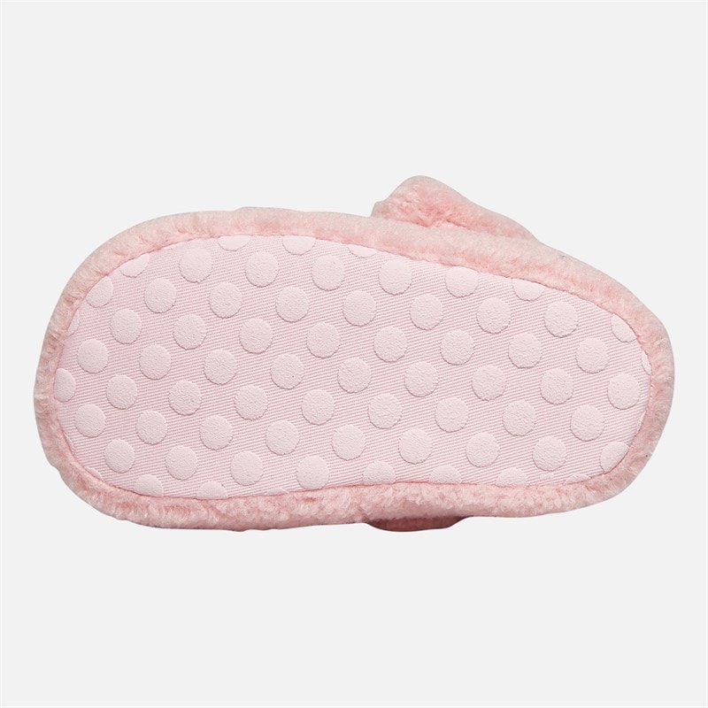 Peppa Pig Girls Hayle Full Borg Slippers Pink - Image 3