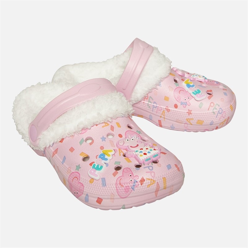 Peppa Pig Infant Girls Linky Fur Lined Clogs Pink/Multi - Image 1
