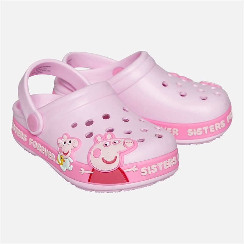Peppa Pig Girls Sisters Clogs Pink/Multi - Image 1