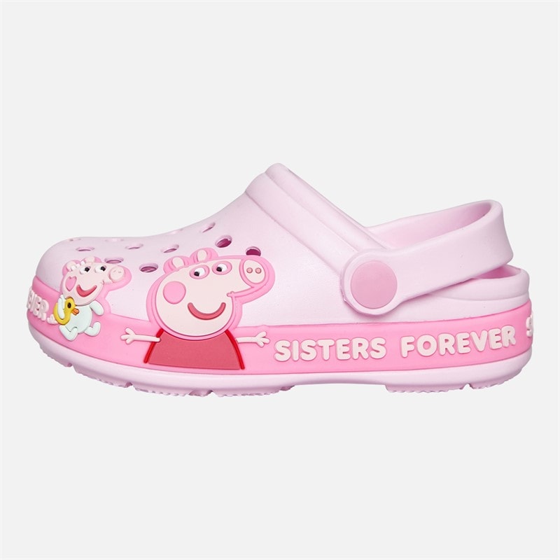 Peppa Pig Girls Sisters Clogs Pink/Multi - Image 2