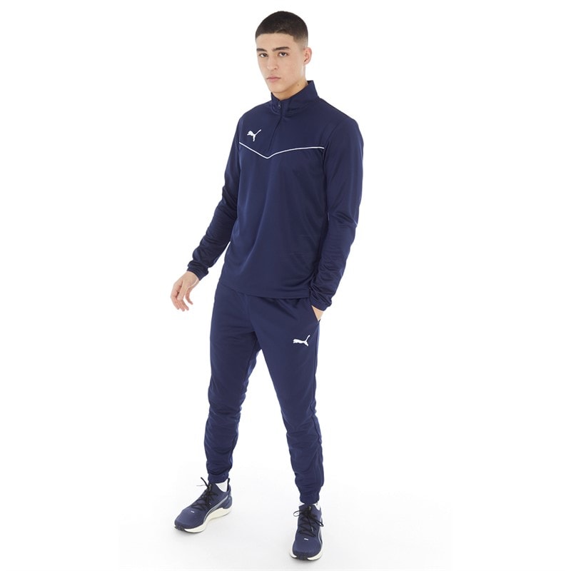 Puma Mens teamRISE Training Poly Track Pants Peacoat - Image 3