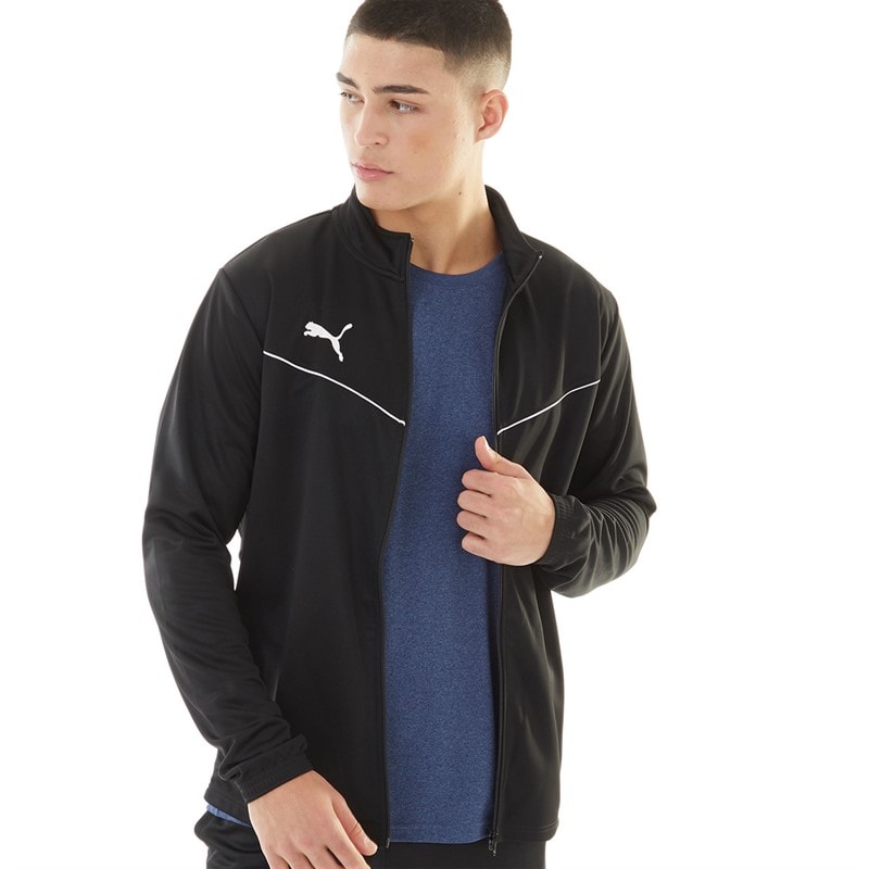 Puma Mens teamRISE Training Poly Track Jacket Puma Black/Puma White - Image 3