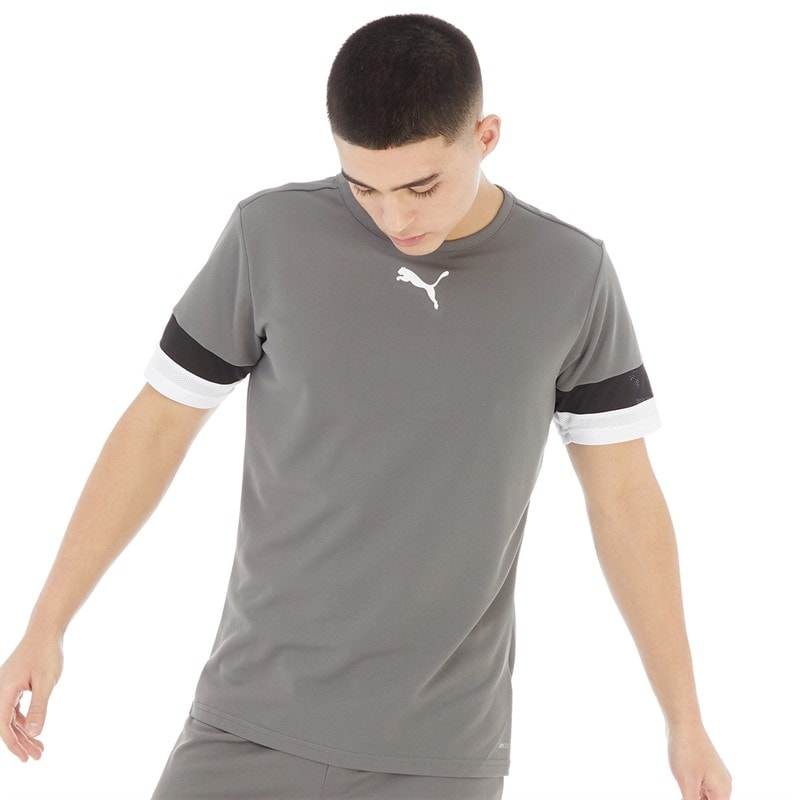 Puma Mens teamRISE Training Jersey Smoked Pearl/Puma Black/Puma White - Image 1