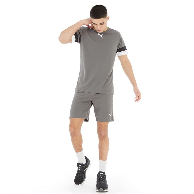 Puma Mens teamRISE Training Jersey Smoked Pearl/Puma Black/Puma White - Image 3