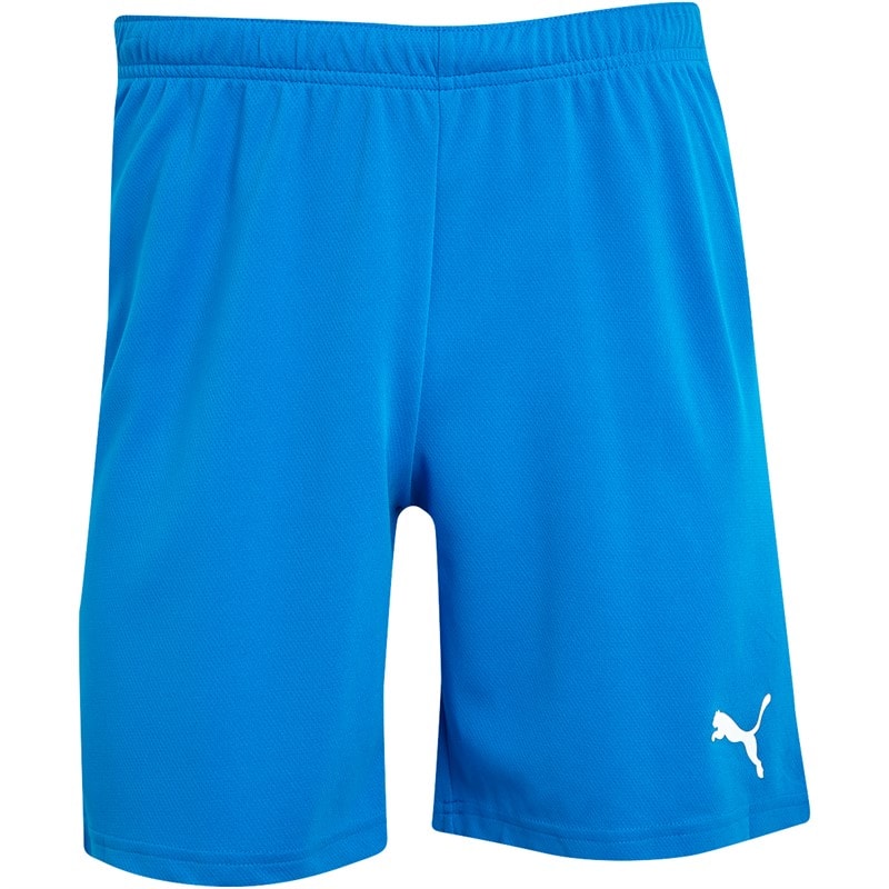 Puma Mens teamRISE Training Shorts Electric Blue Lemonade/Puma White - Image 3
