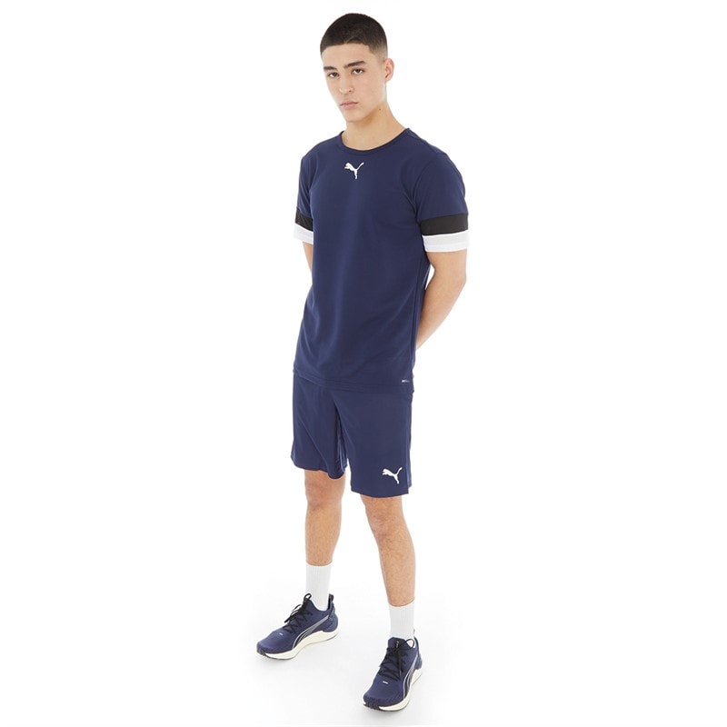 Puma Mens teamRISE Training Jersey Peacoat/Puma Black/Puma White - Image 3
