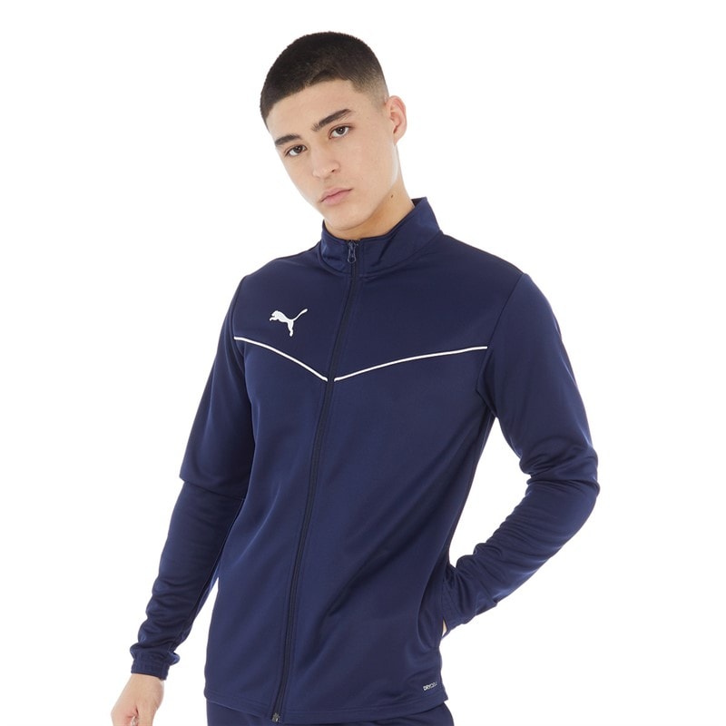Puma Mens teamRISE Training Poly Track Jacket Peacoat/Puma White - Image 1