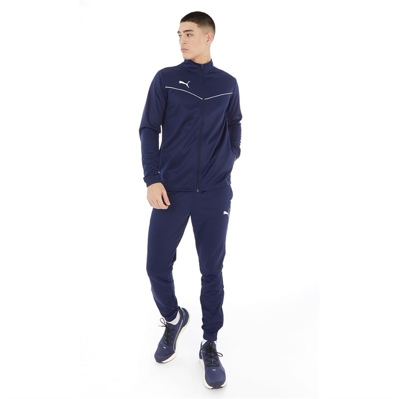 Puma Mens teamRISE Training Poly Track Jacket Peacoat/Puma White - Image 3