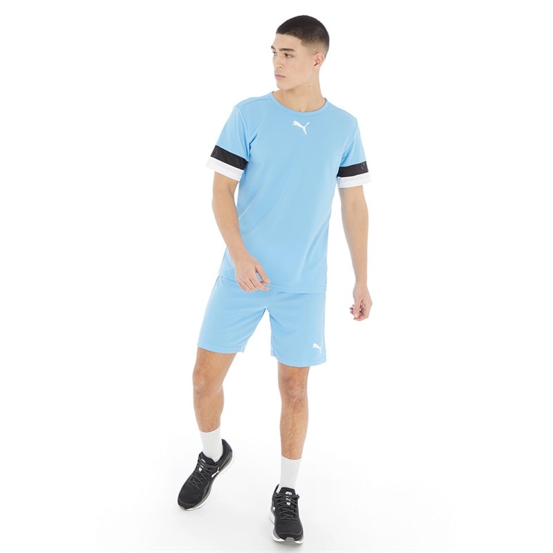 Puma Mens teamRISE Training Jersey Team Light Blue/Puma Black/Puma White - Image 3