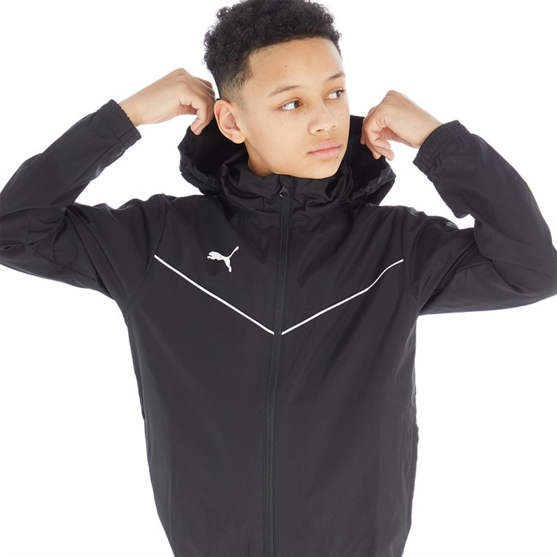 Puma Boys teamRISE All Weather Jacket Puma Black/Puma White - Image 4