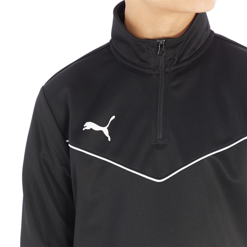 Puma Boys teamRISE Training 1/4 Zip Top Puma Black/Puma White - Image 3