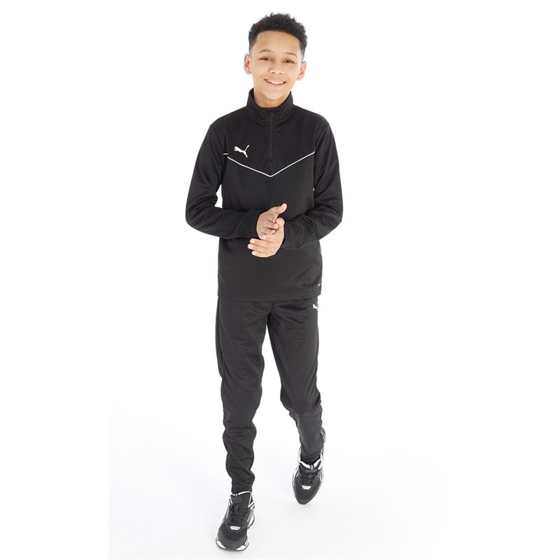 Puma Boys teamRISE Training 1/4 Zip Top Puma Black/Puma White - Image 4