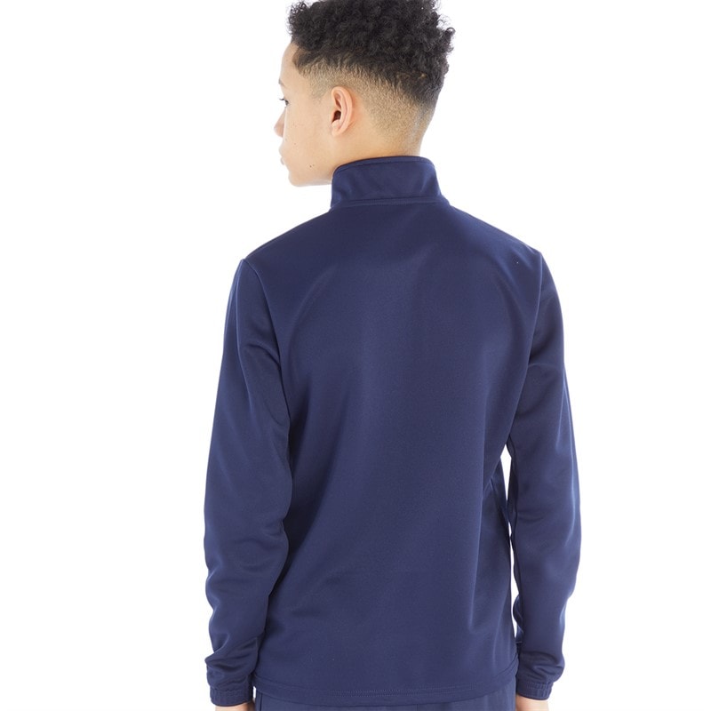Puma Boys teamRISE Training 1/4 Zip Top Peacoat/Puma White - Image 2