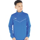 Puma Boys teamRISE Training 1/4 Zip Top Electric Blue Lemonade