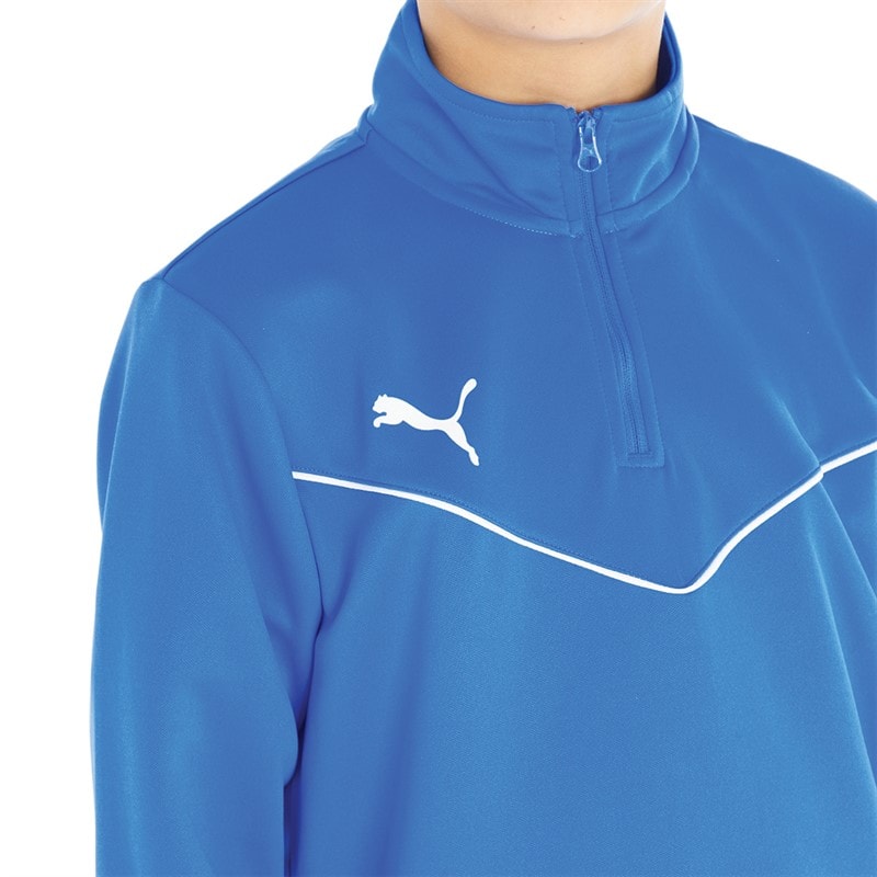 Puma Boys teamRISE Training 1/4 Zip Top Electric Blue Lemonade - Image 3