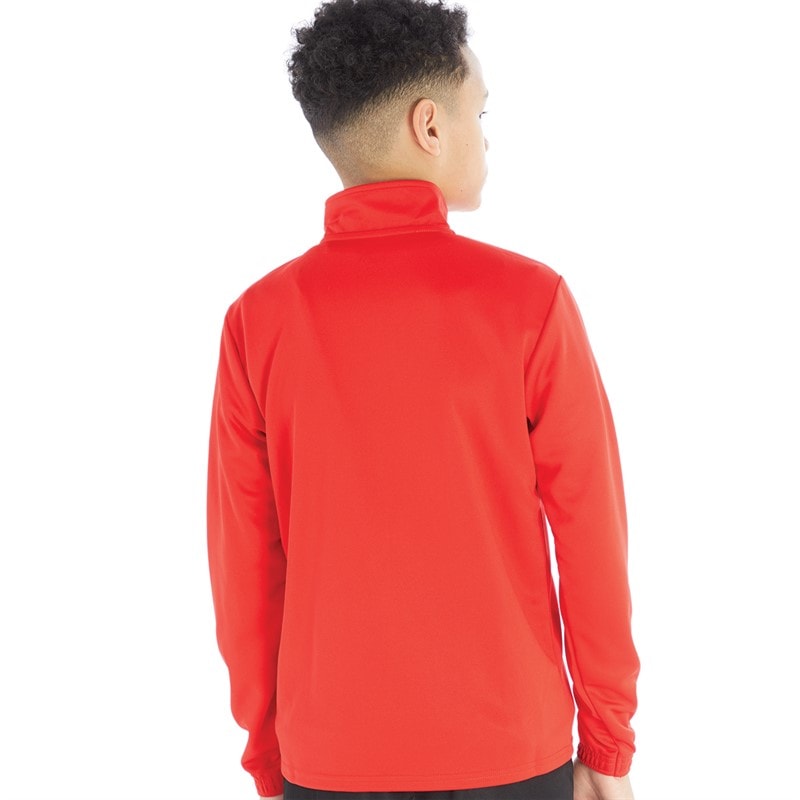Puma Boys teamRISE Training 1/4 Zip Top Puma Red/Puma White - Image 2