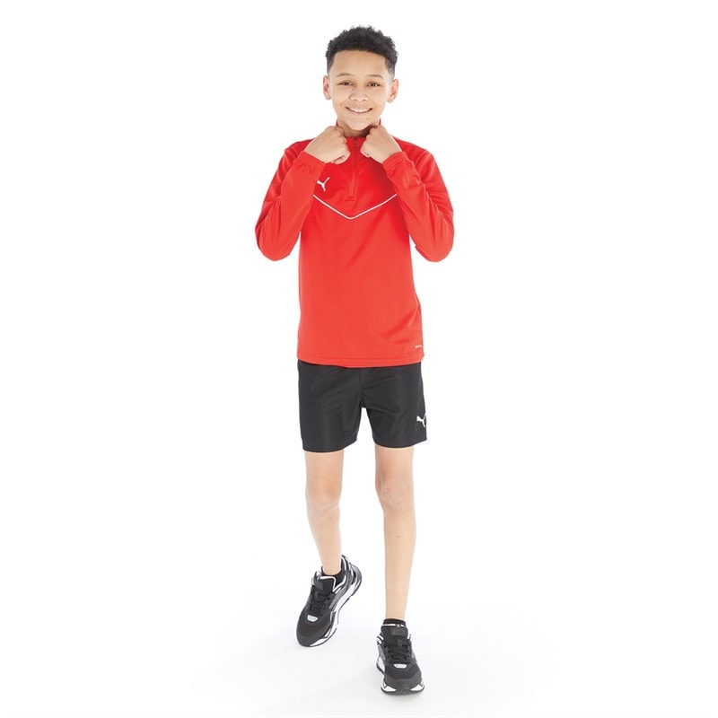 Puma Boys teamRISE Training 1/4 Zip Top Puma Red/Puma White - Image 4