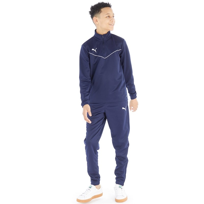 Puma Boys teamRISE Training Poly Track Pants Peacoat/Puma White - Image 4