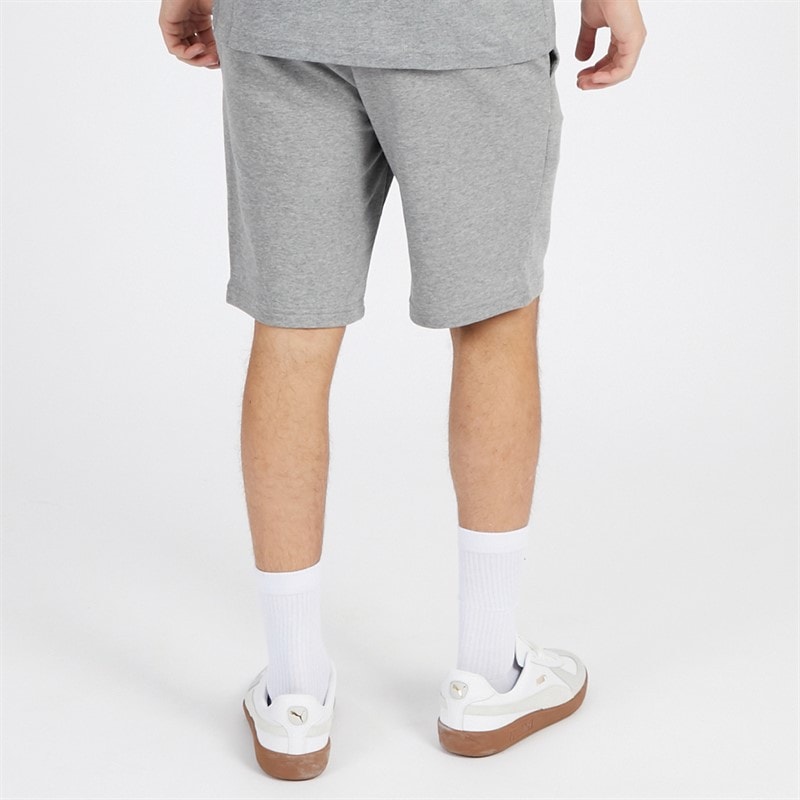 Puma Mens Essentials Small Logo Fleece Shorts Medium Gray Heather - Image 2