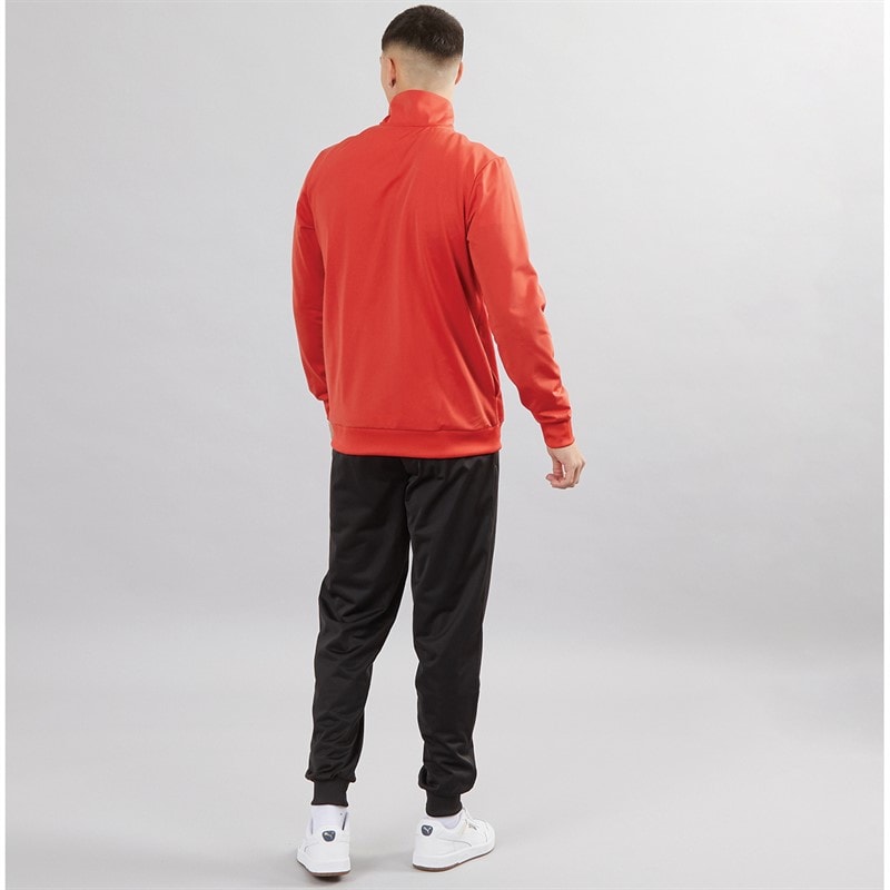Puma Mens Piping Poly Tracksuit Red Fire - Image 2