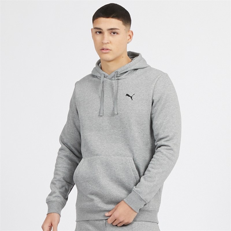 Puma Mens Essentials Small Logo Hoodie Medium Gray Heather