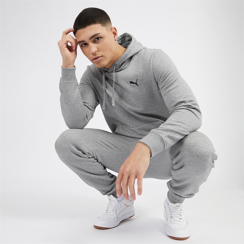 Puma Mens Essentials Small Logo Hoodie Medium Gray Heather - Image 3