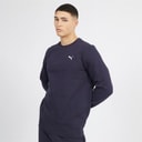Puma Mens Essentials Small Logo Crew Sweatshirt New Navy
