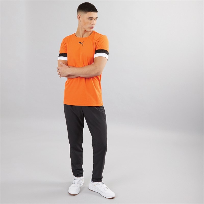 Puma Mens teamRISE Training Jersey Golden Poppy/Puma Black/Puma White - Image 3