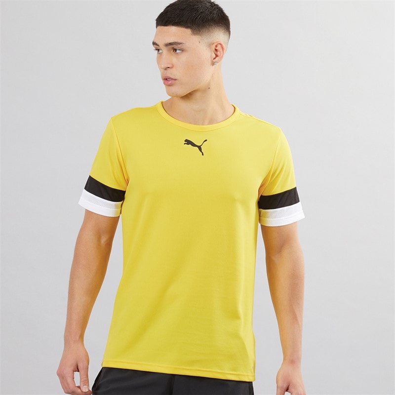 Puma Mens teamRISE Training Jersey Cyber Yellow/Puma Black/Puma White - Image 1