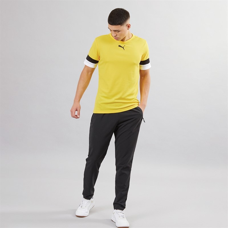 Puma Mens teamRISE Training Jersey Cyber Yellow/Puma Black/Puma White - Image 3